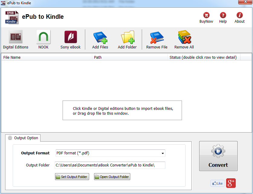 ePub to Kindle screenshot ePub to Kindle screenshot