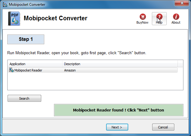Windows 7 Mobipocket Converter 2.6.1 full