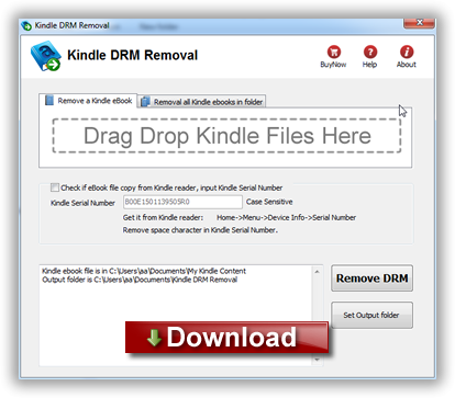 supprimer limite sur kindle drm removal