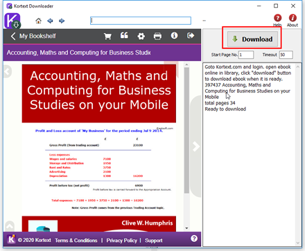 Kortext eBook downloader